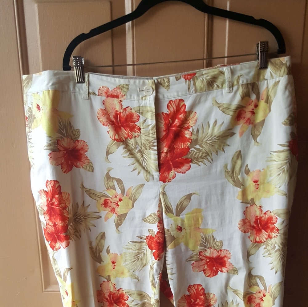 Super cute Talbots  Coral Flora print pants